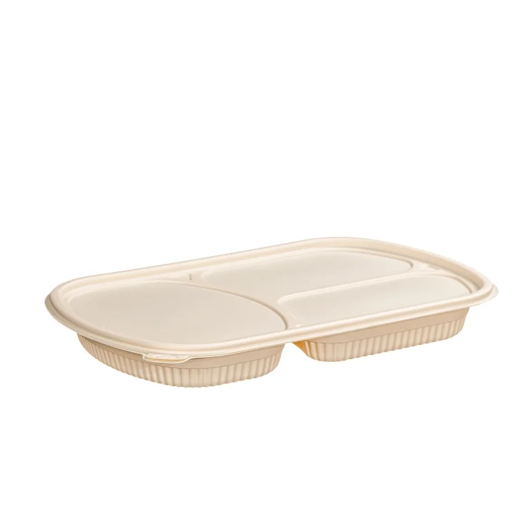 Disposable Biodegradable Fast Food Packaging Box 3 4 5 Compartment ...