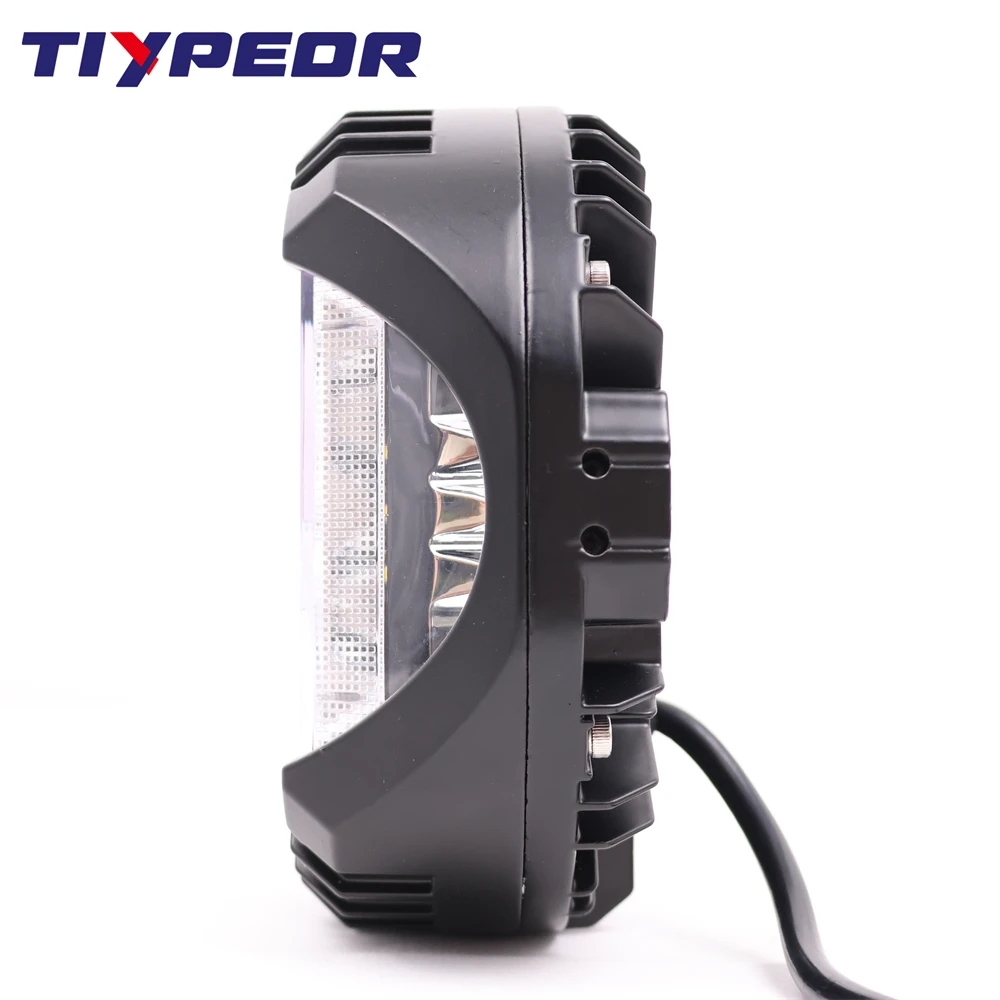 TIYPEOR Front Bumper 5inch Led Headlights 4x4 Lights Offroad Led Spotlight for jeep wrangler Jk Harley Modified Work Lamp DRL manufacture