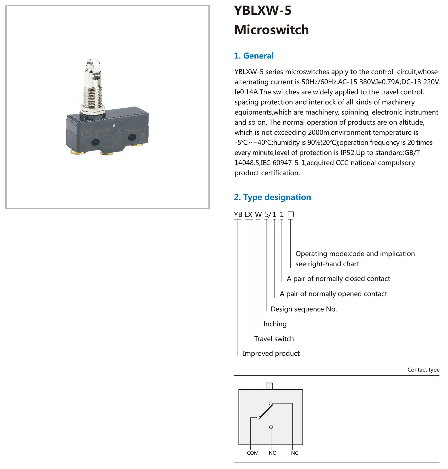 Chint YBLXW-5 Microswitch YBLXW-5/11N1 YBLXW-5/11G2 YBLXW-5/11G1 YBLXW-5/11Q1 YBLXW-5/11M YBLXW-5/11D1 CHNT Micro Switch