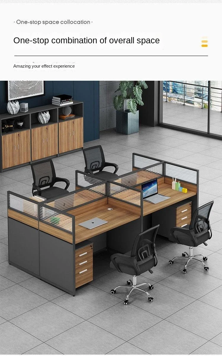 Staff Desk Combination 4person Cubicle Partition Card Holder Office