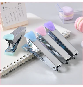 Office Jade Color Series Macaron Multi-Color Stapler - Lightweight Portable for Students & Office Use