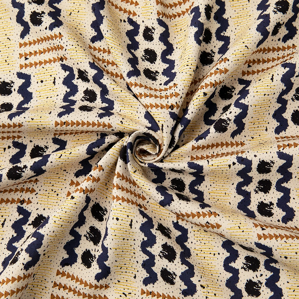 Пользовательские геометрические узоры цифровая печать 100% вискоза Вискоза Модальная ткань для платья