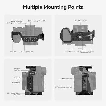 SmallRig Full Camera Cage Camera Rig for Sony A7RV / A7IV / A7R IV / A7SIII / Alpha 1 - 3667C detail image