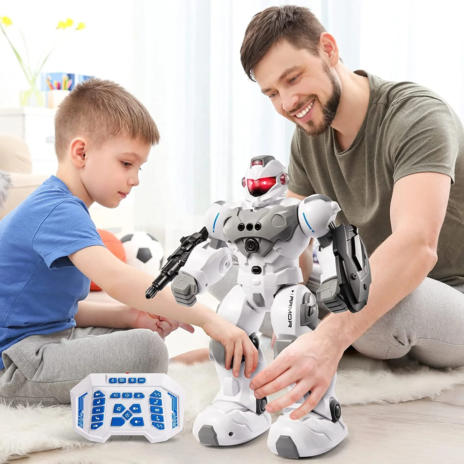 Remote Control Robot for Kids Gesture Sensing Interactive Intelligent  Robotic Toy Dancing Robot Toy with Light and Music