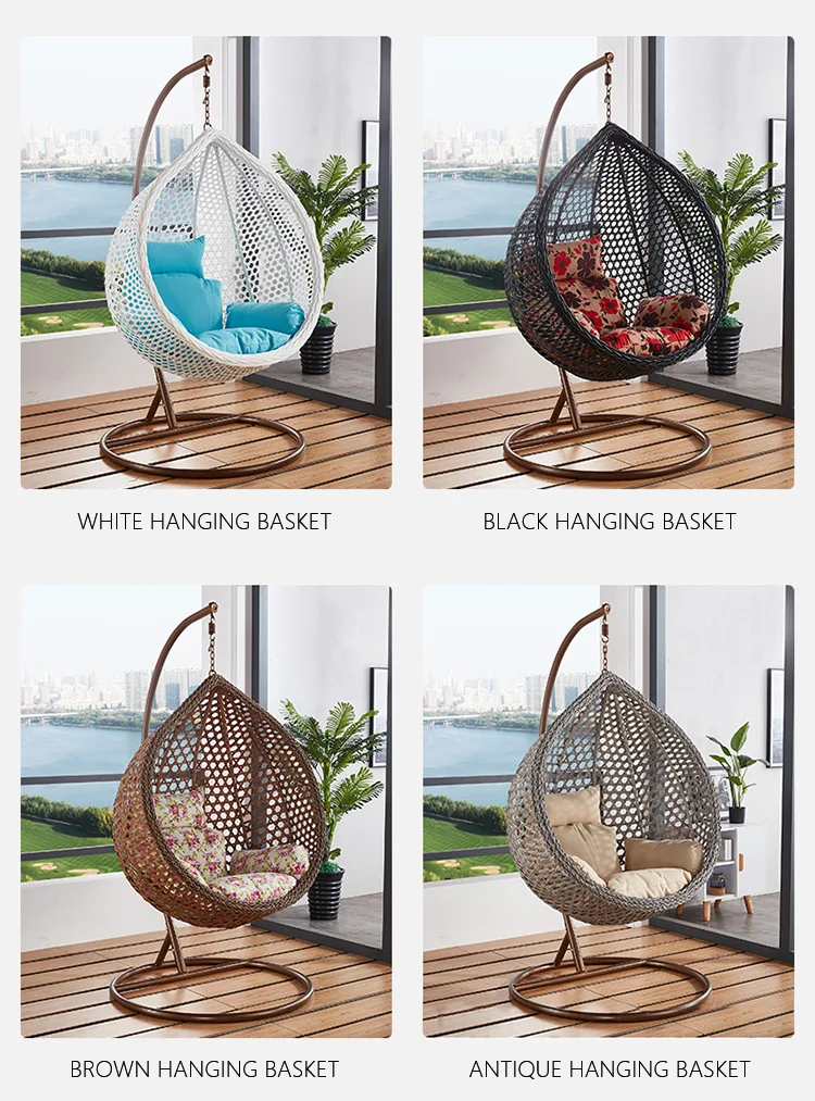 Backyard Swing Hanging Chair Garden Single Seat Adults Swing Egg Chair