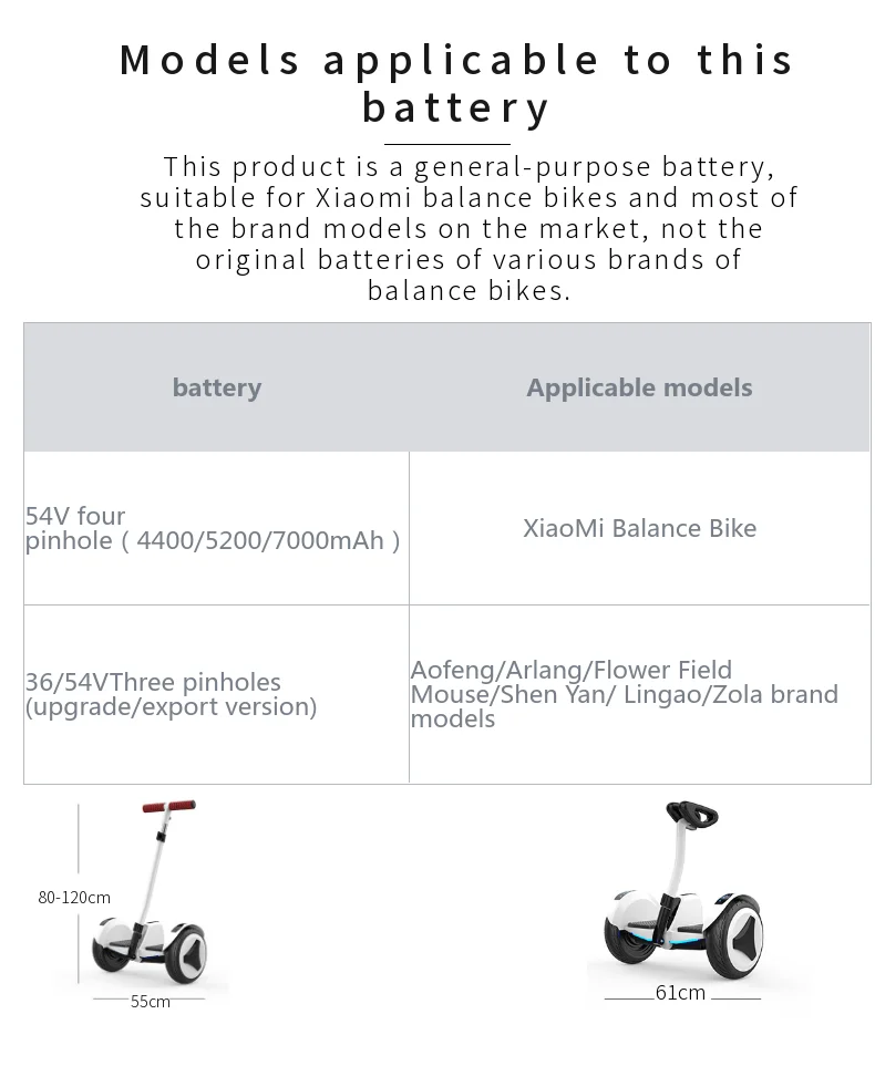 Replacement Batterie Ninebot Minipro Battery Pack 54v 4.4ah For Xiaomi