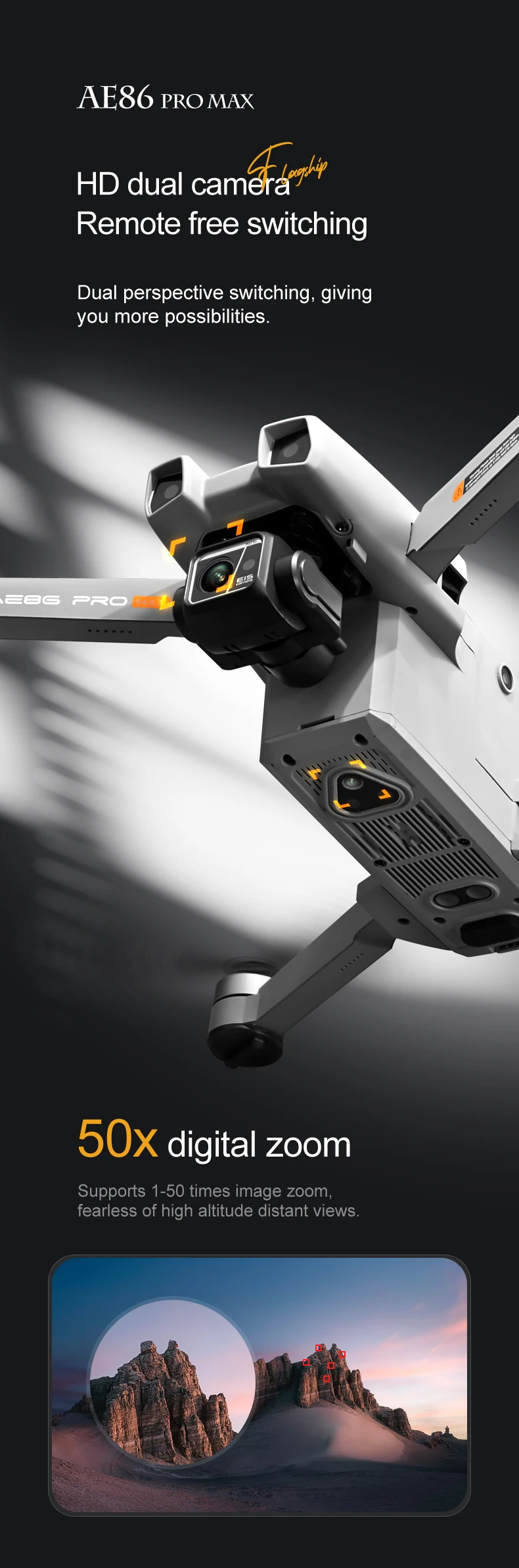 Set Di Lame Originali Di Ricambio Per Drone AE86 Pro Max, Nere, 1 Set