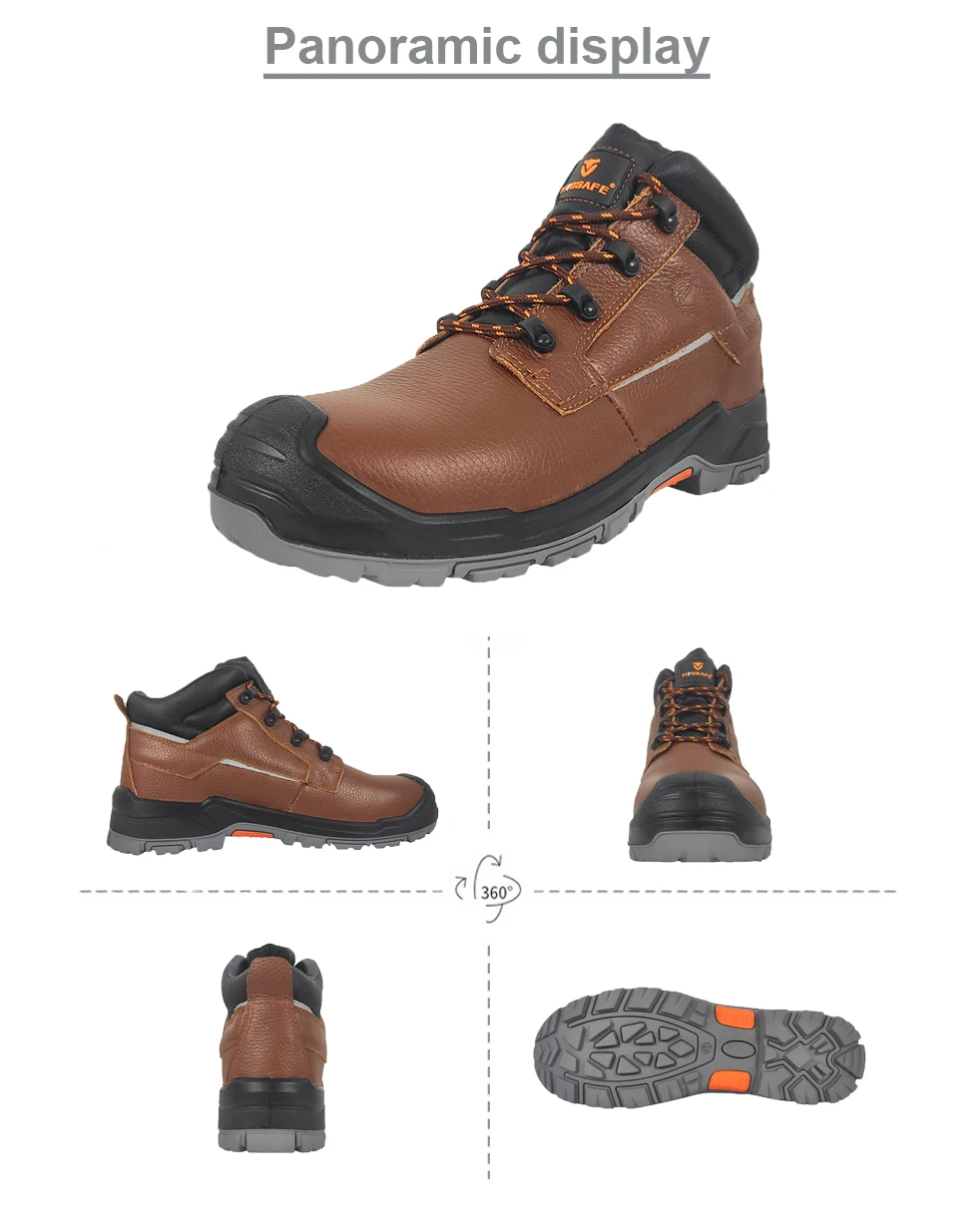 VITOSAFE Wholesale High Quality Rubber Outsole Labor Footwear Leather Lining Steel Toe Working Safety Shoes for Women details