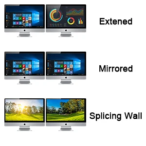 Newest HDTV KVM Switch 4K @60Hz 2 PCs Dual Monitor KVM Switch