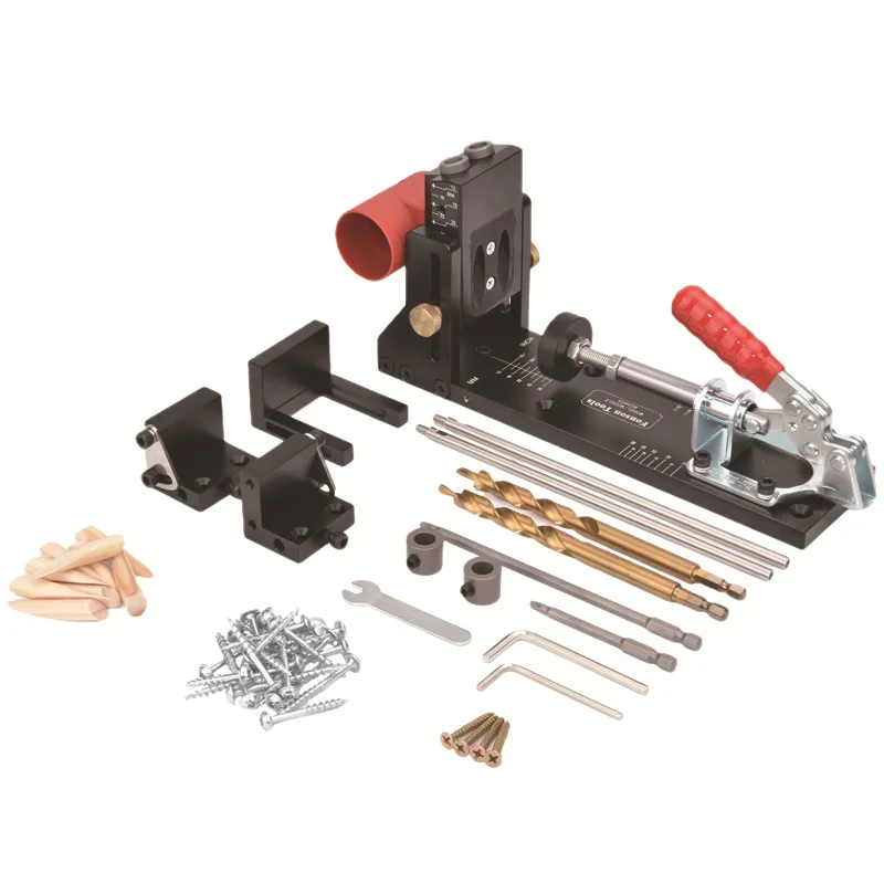 TEBAK W-148 Hinge Hole Opening Tool Woodworking Board Connector Oblique Hole Punching Locator