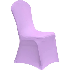 Purple Spandex Dining Room Chair Covers for Living Room Universal Stretch Chair Slipcovers Protector for Wedding Banquet Party