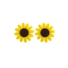 sunflower Focal bead Yellow Brown SA12