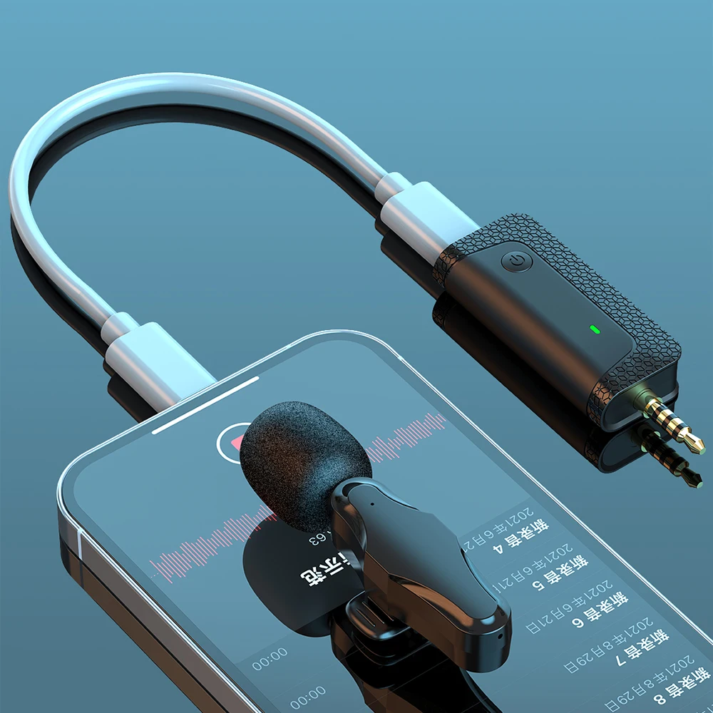 Wireless Lavalier Lapel Microphone 3.5mm – Condenser Mic For Camera, Speaker, Smartphone – Bluetooth 5.3