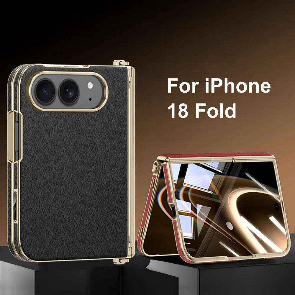 For iPhone 18 Fold Matte Foldable Case Hinge Protection Full Cover Tempered Glass Compatible with iPhone Duo
