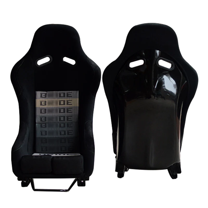 EDDYSTAR Full Bucket Fixed Back Racing Seat Fiberglass Bucket Racing Seat for Universal Car BMW Honda Audi