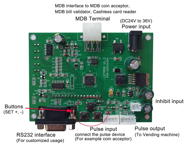 Letpos Convert Mdb Coin Acceptor,Bill Acceptor,Cashless Card Reader ...