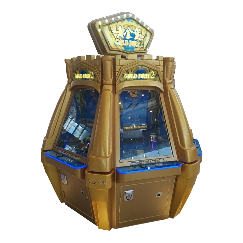 Gold Fort 2 Video Coin Pusher Game Machine For Sale Push Coin Operated Redemption Ticket Game Machine For Sale Buy Coin Pusher Machine For Sale Coin Pusher Machine Push Coin Game Machine Product on