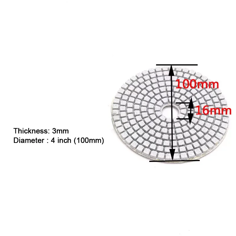 Factory Direct Sale 4inch 100mm Diamond Marble Polishing Pads For