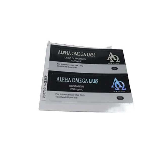 Free design custom printing with holographic logo Gen Pharma labs steroid 10ml vial box label and vial paper sticker