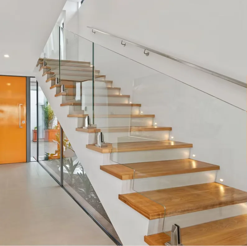 Modern Minimalist Glass Panel Spigot Glass Porch and Balcony Railing ...