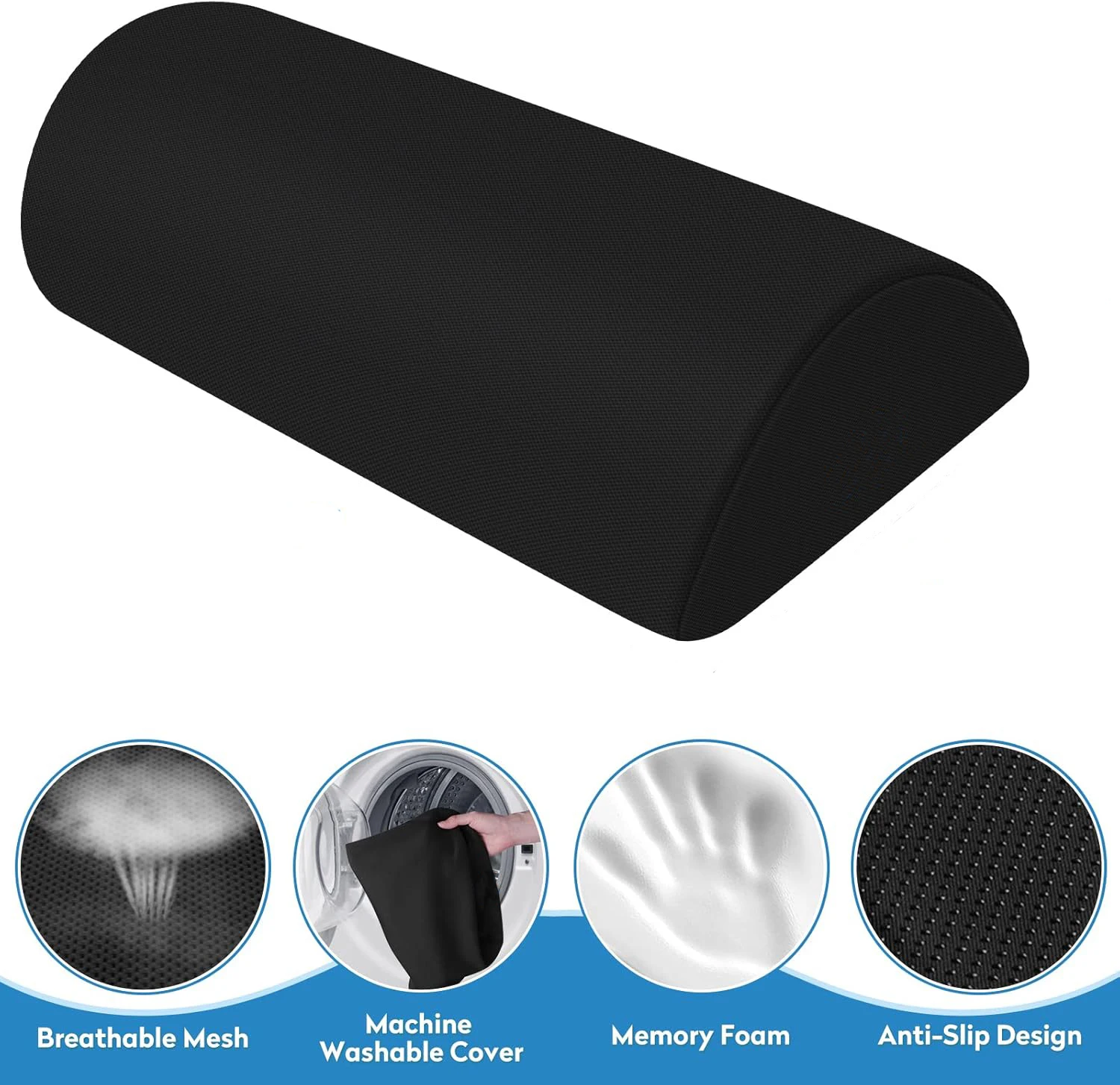 Semi-Cylinder Pain Relief Leg Support Memory Foam Cushion Non-slip Cover Therapeutic Orthopedic Knee Foot Rest Pillow Cushion