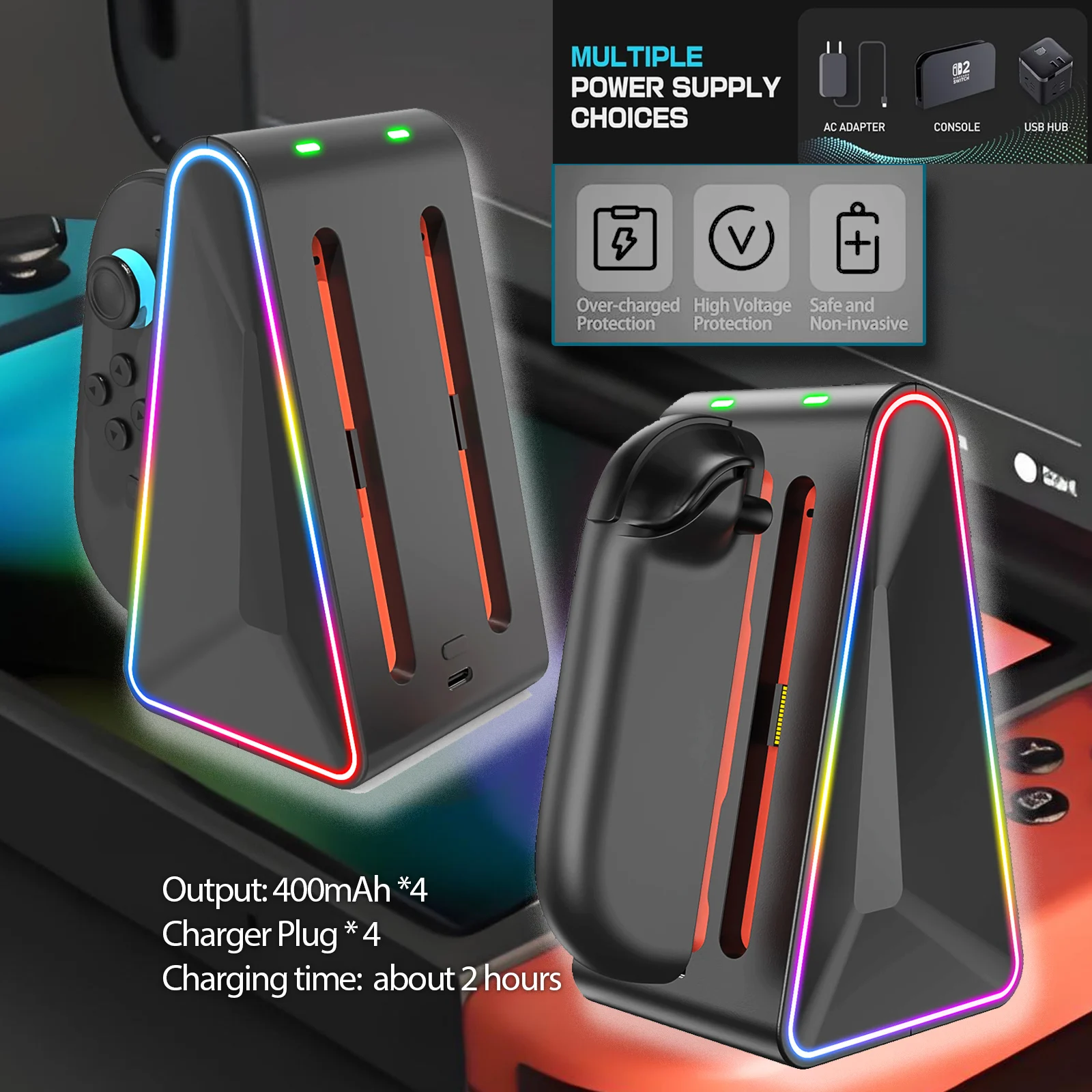 Led Stand Nintendo Switch Dock Led Light RGB LED Light Colorful