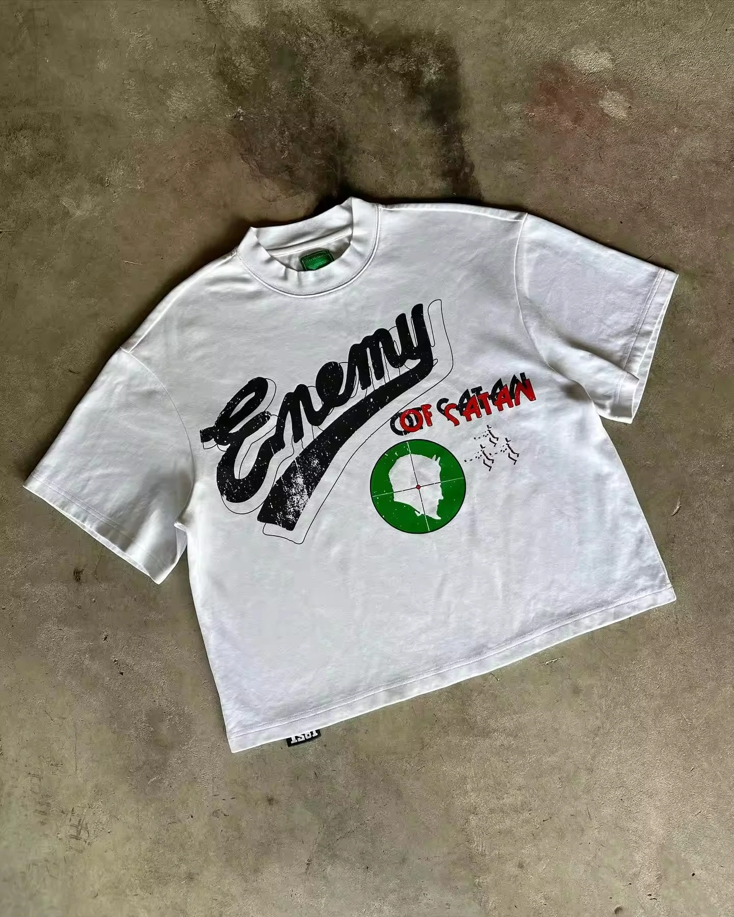 Custom 100% Cotton Knitted Silk Screen 300 GSM Heavyweight Acid Washed Sun Faded Breathable Quick Dry Regular Fit Men T-Shirts gallery 8