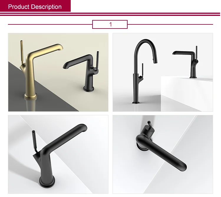 YEKALON FT-8701 Bathroom Single Level Basin Mixer Black Faucet Sanitary Ware Faucets Basin Faucet Tap