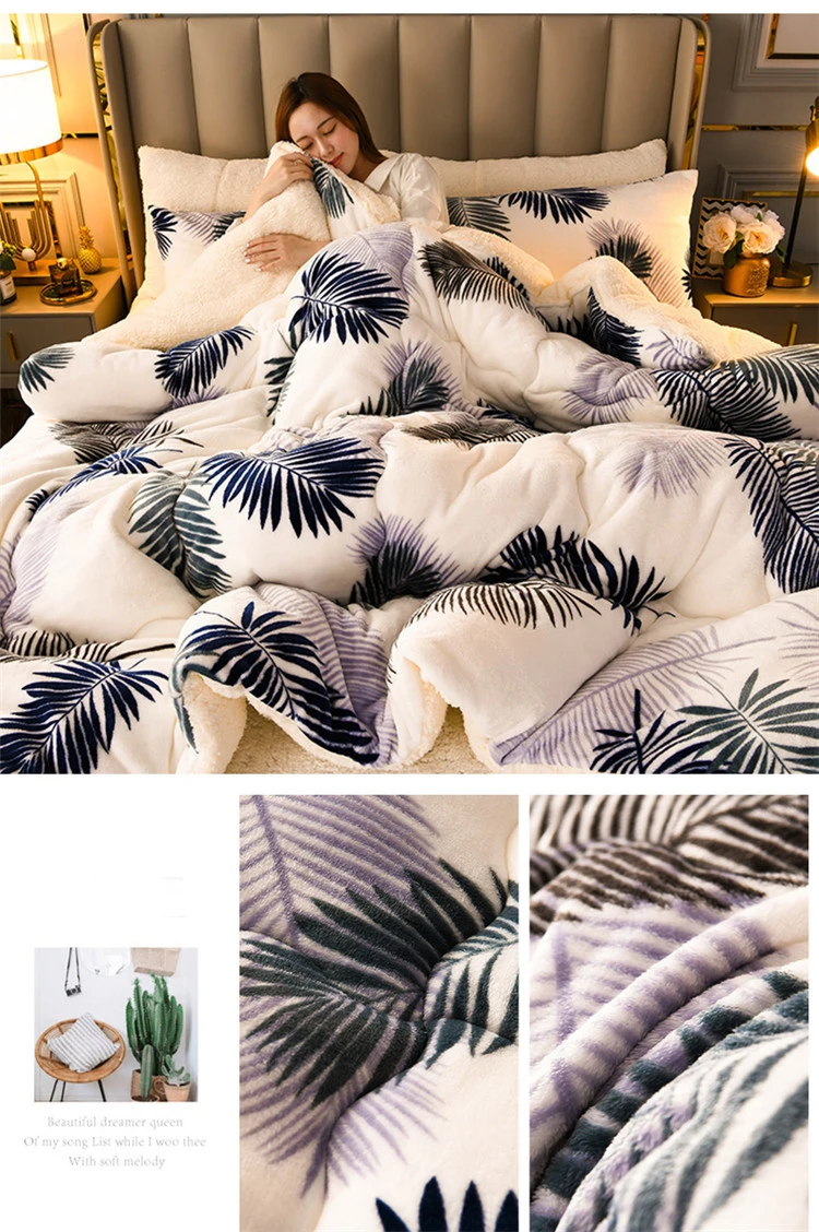 Super Warm Blanket 200x230cm Luxury Thick Blankets For Beds Fleece