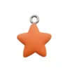 Estrellas esmeriladas de resina naranja