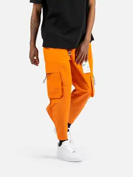 Neon Orange 3D Pocket Cargo Pants