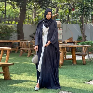 Islamic Clothing Dubai Islamic EID Modest Abayas Kimono for Muslim Women Dress Open Abaya Wholesale