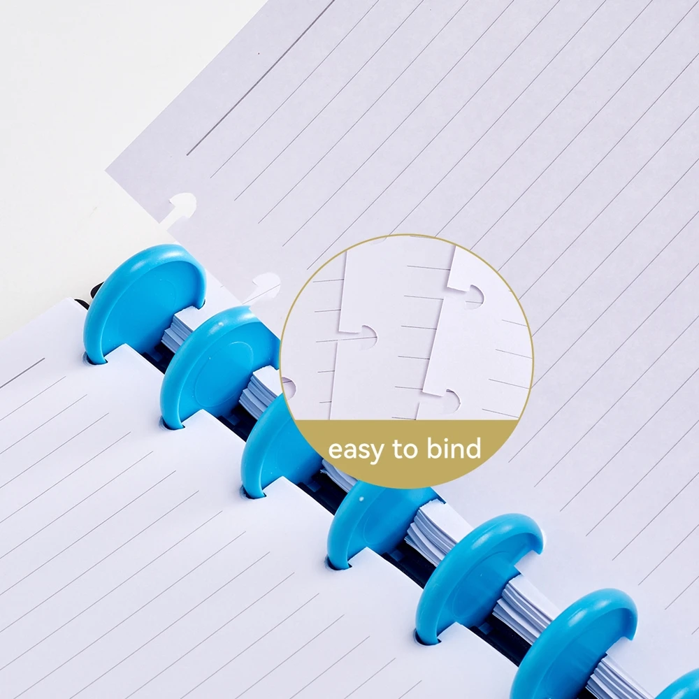 2 Pack)9 Disc Discbound Refill Paper, Loose Leaf Paper, 9