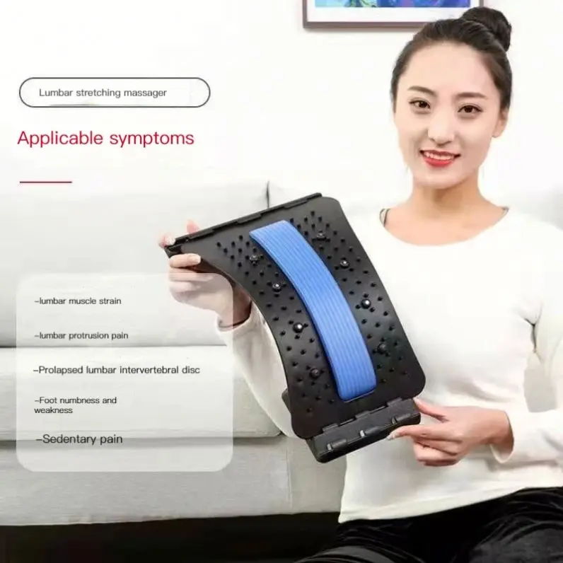 New 4 Level Neck Stretcher Massage Apparatus Magnetotherapy Back Stretch Massager Tool Lumbar Cervical Spine Support Pain Relief