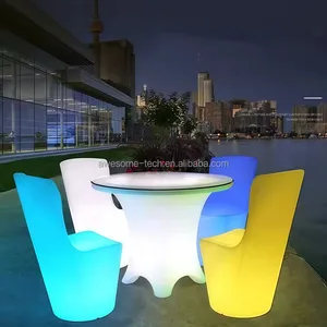 Waterproof Rechargeable Plastic Colorful Changing 16 Colors Led Stool for Living Room