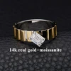 Oro vero 14k + moissanite