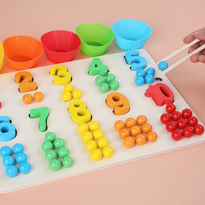 WOODEN NUMBER BEADS 50PC - Creative Kids