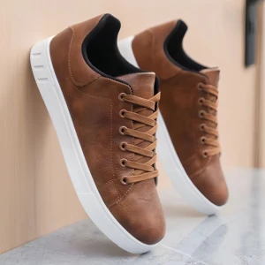 Summer Men's Casual Shoes Retro Height Increasing Soft Exclusive Trendy Lace-Up Closure Mesh PU Available Large Sizes