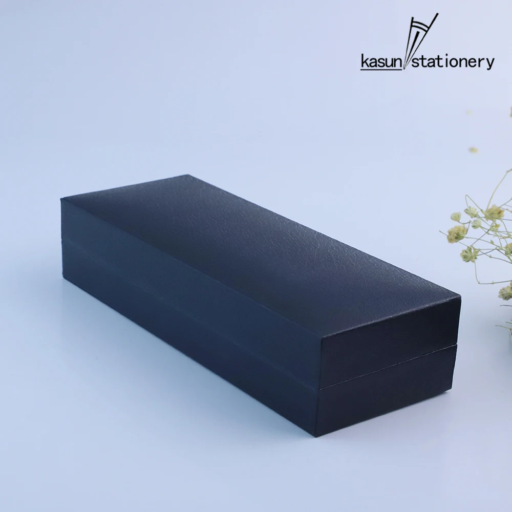 Fancy Business Pen Box Black with White Soft Fabric for Packing Gift Pens