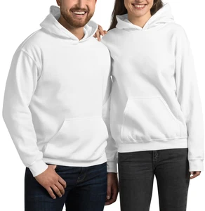 Wholesale Custom Logo Embroidered 100% Cotton Unisex Autumn Solid Color Pullover Oversized Hoodie with Ribbed Cuffs and Hem