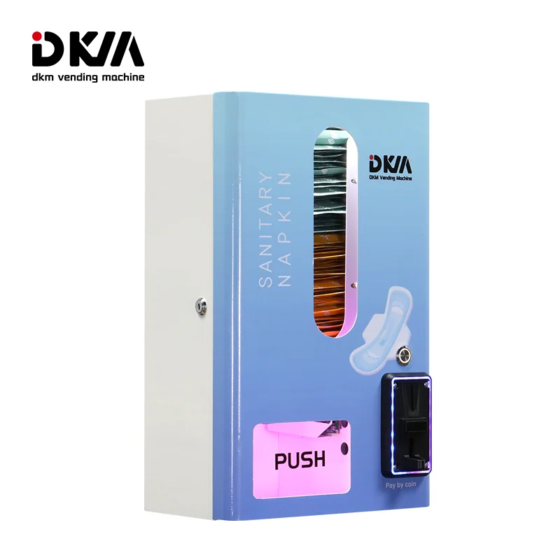 Dkmvending Small Wall Mounted Customizable Female Women Sanitary Towel Napkins Pads Vending Machine