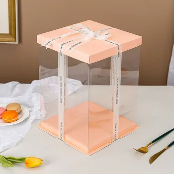 Korean Eco Friendly Moon Gif Triangle Slice Thick Wedding Cake Boxes Xxl With Cake Board