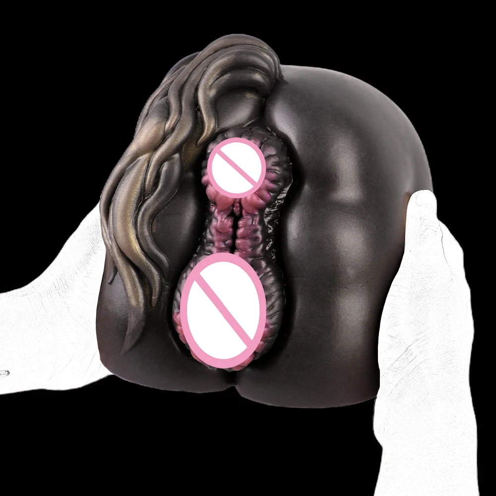 newest male sex toy FAAK Pearl Puffer Double Channel Vagina and Mouth Sex Doll Male Mastur –  honeysx main image 1
