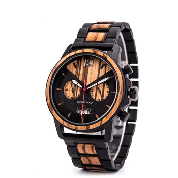 Private Label Brand Man Hand Wristwatches Quartz Watches Men Wrist Custom Logo Luxury Wood Watch