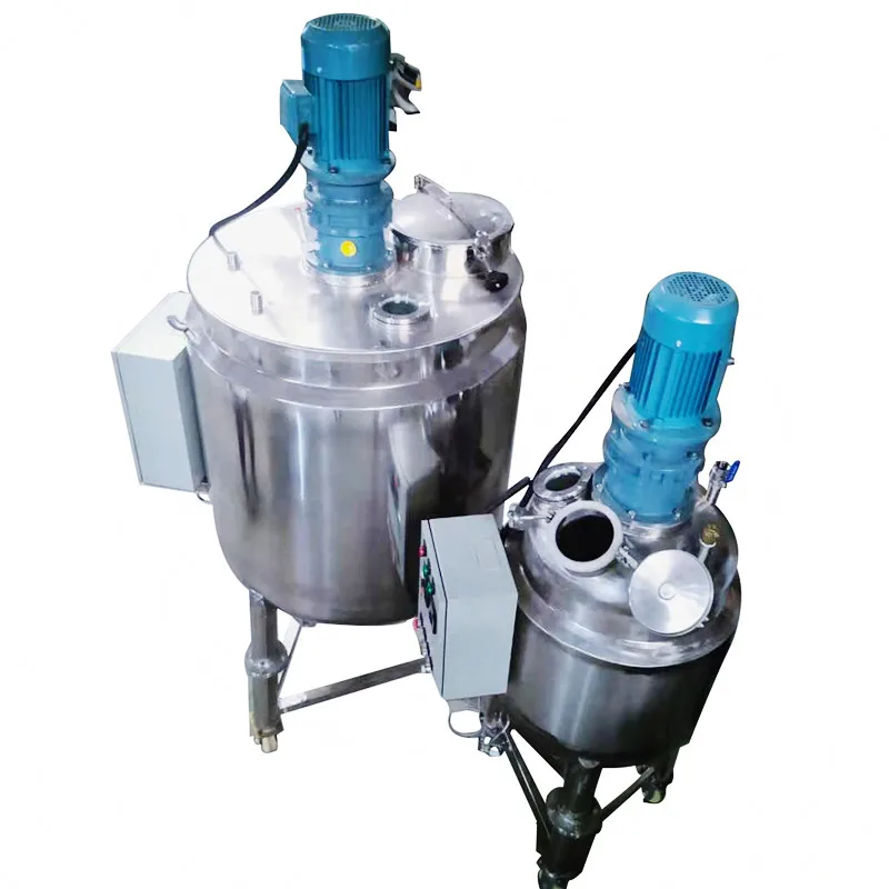 200L Heated Agitator Mixing Tank with Agitator Polishing Homogenizer Pump High Shear Pump Machine Electric or Steam Mixer Pump