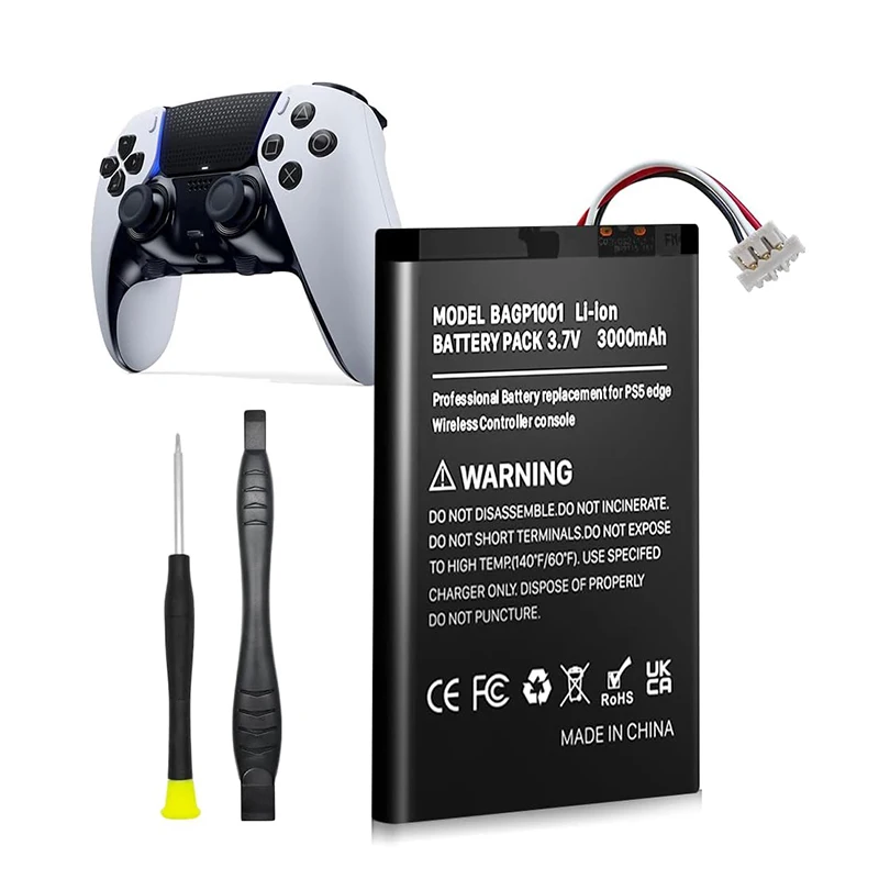 Engros: 3,7 V, 3000 mAh batteriudskiftning til DualSense Edge trådløs controller – lithium-ion- (Li-ion-) eller lithium-polymerbatterier