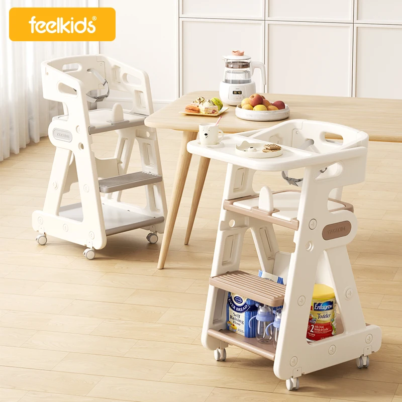 Feelkids Modern Design Kids Study Stool and Dining Table Baby High Chair for Eating Feeding  School Party and Gaming Events