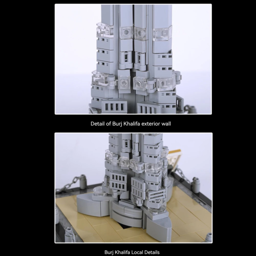 WANGE 4222 Worlds Tallest Architecture the Burj Khalifa Tower of Dubai Small Building Blocks for Toys