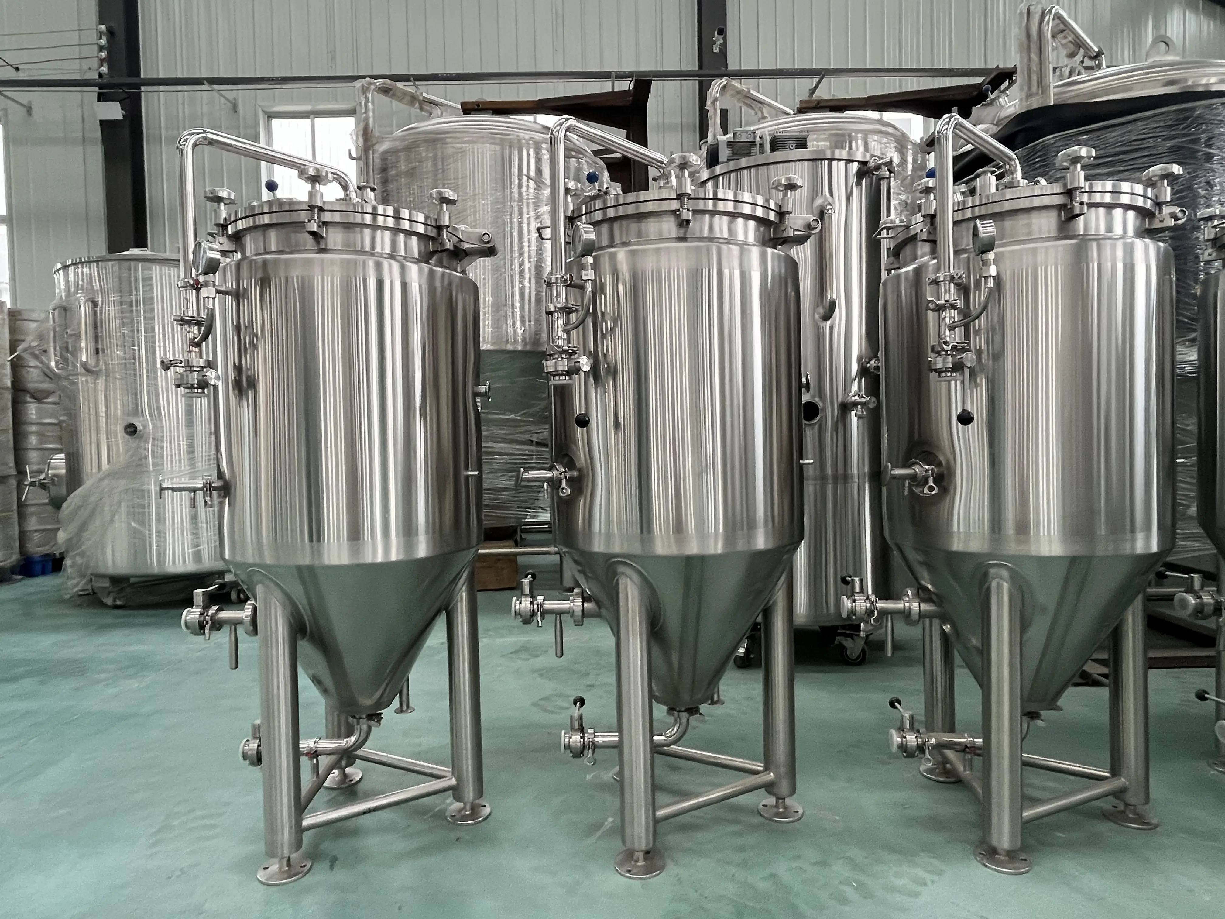 Conical Fermentor 50l 100l Tank Fermenter With Chiller For Home Brewing