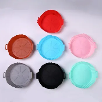 Manufacturer In-Stock Hot-Selling Food-Grade Silicone Baking Pan Air Fryer High-Temperature Resistant for Kitchen Food Toys